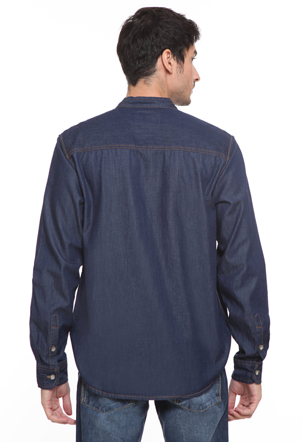 206 - Lea Fashion Shirt Long Sleeve Dark Indigo
