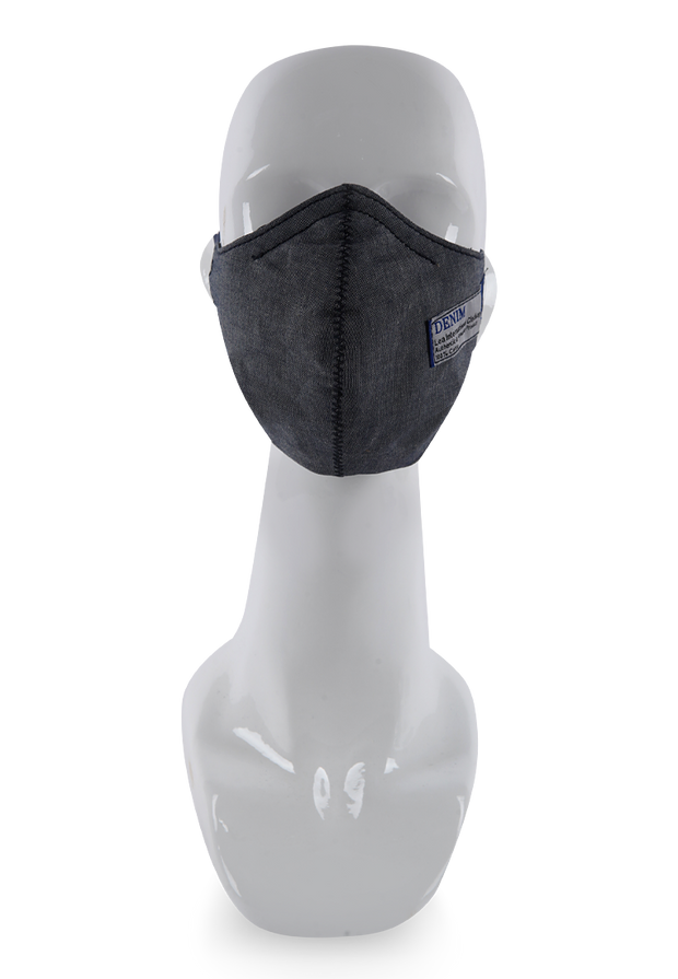 763 - LEA Non-Medical Face Mask (Masker) Grey Chambray Denim