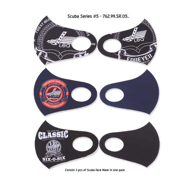 762 - LEA Jeans Face Mask (Masker) SCUBA SERIES No.5 (762.99.SR.05..) 3pcs per pack